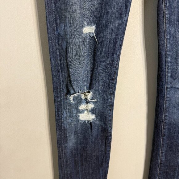 Citizens of Humanity Ava Low Rise Straight Leg Jeans Women's 26 Blue Distressed - Picture 8 of 16